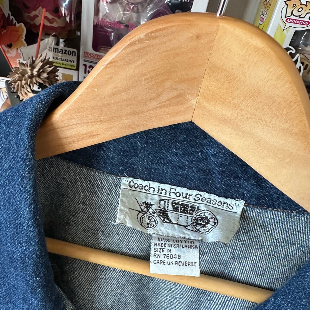 Vintage Coach In Four Seasons Indigo Blue Denim Jacket Women’s M - Picture 2 of 8